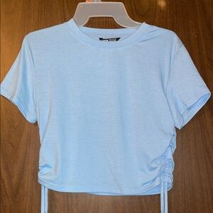 Light Blue Ruched T-Shirt